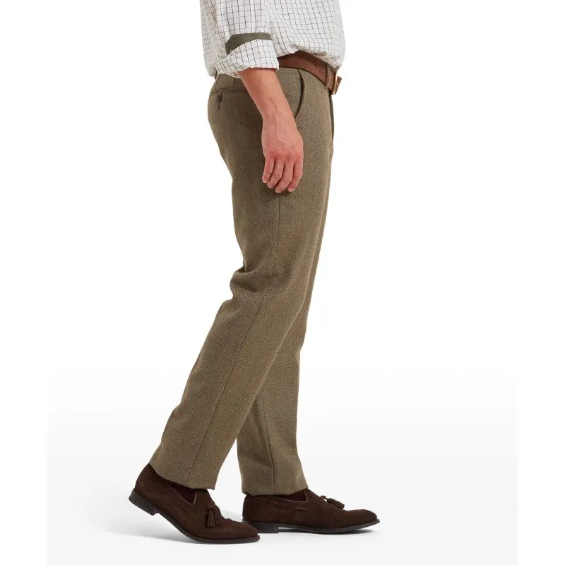 Schoffel Ross Mens Tweed Trousers - Loden Green Herringbone Tweed Hot Sale Frenzy Shop Now Save