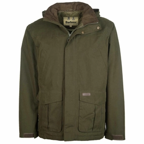 Save Big Online Todays Mega Savings Barbour Brockstone Mens Waterproof Jacket - Dark Olive