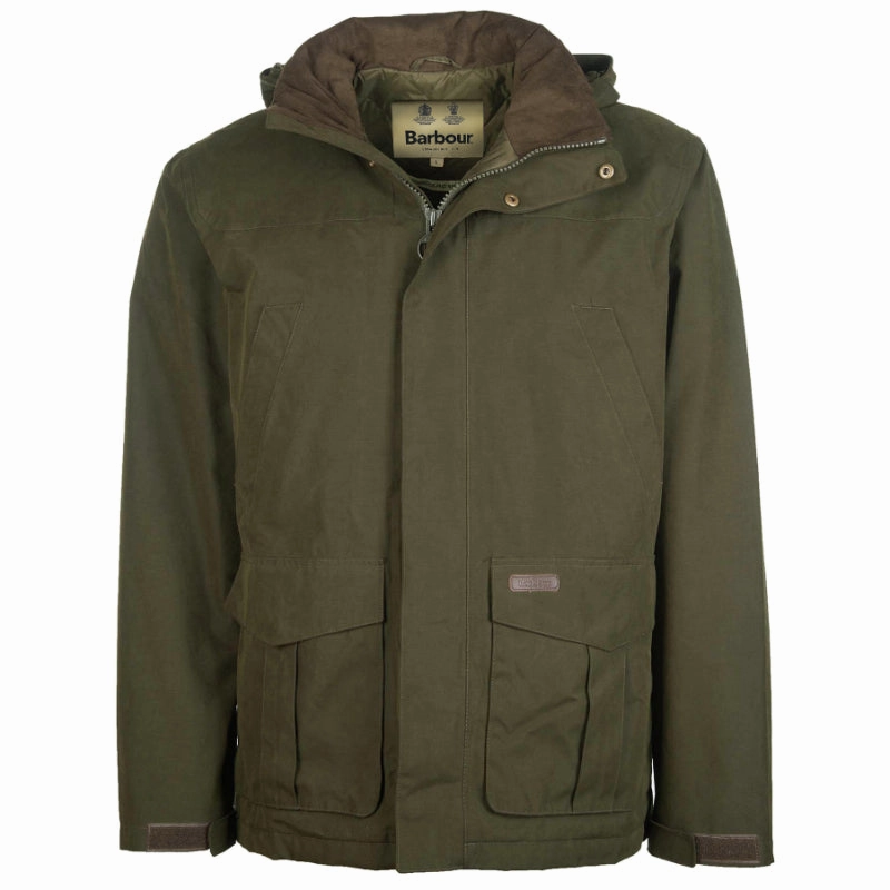 Save Big Online Todays Mega Savings Barbour Brockstone Mens Waterproof Jacket - Dark Olive