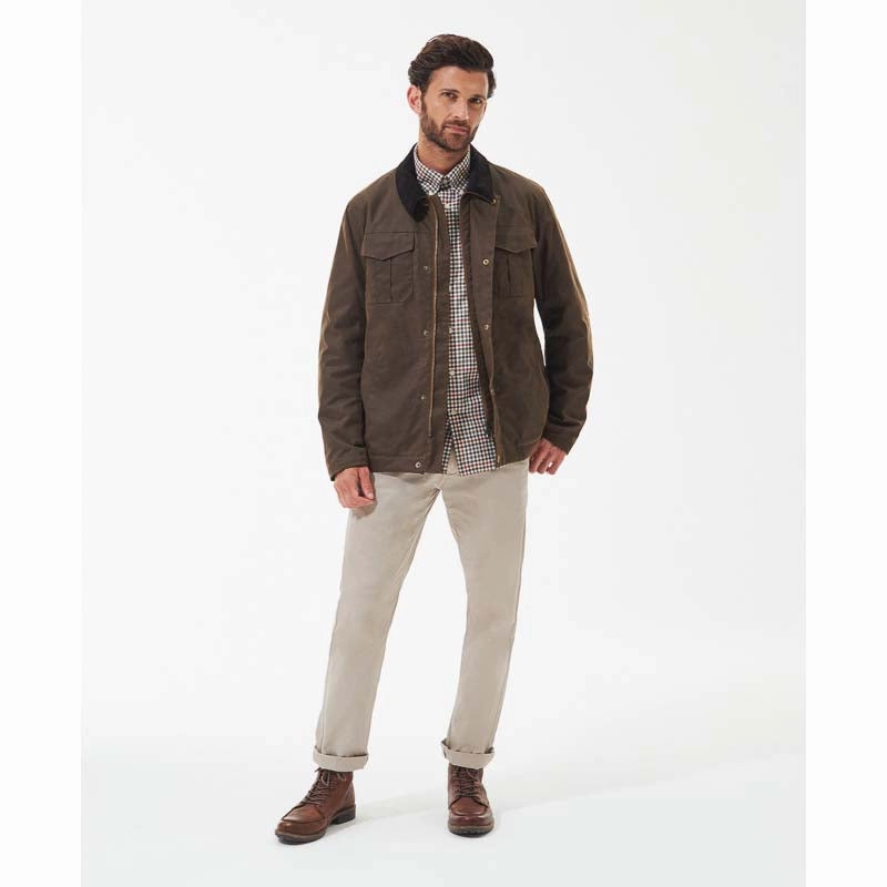 Todays Steal Daily Special Offer Barbour Spen Mens Wax Jacket - Brown