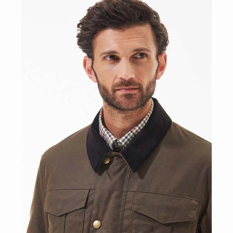 Barbour Spen Mens Wax Jacket - Brown Big Savings Alert Shop Grab Savings