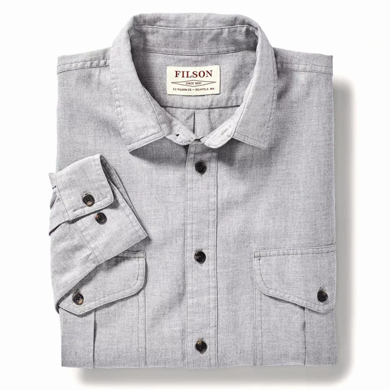 Dont Wait Save Today Filson Lightweight Alaskan Guide Shirt Heather Grey