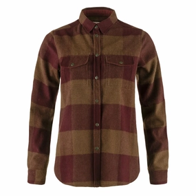 Fjallraven Womens Canada Shirt Autumn Leaf / Bordeaux Red Special Steal Event