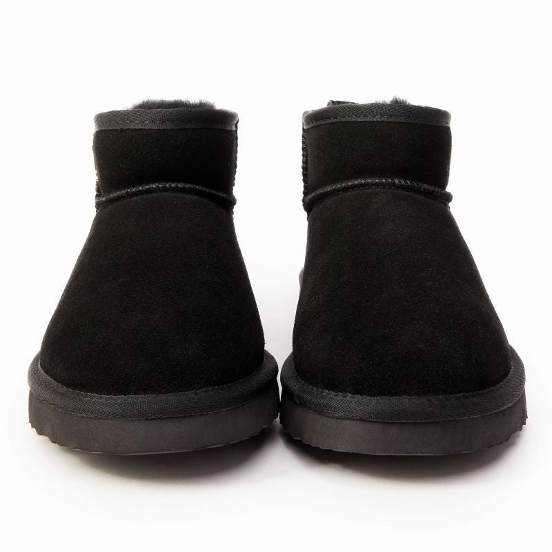 Holland Cooper Ultra Mini Ladies Shearling Boots - Black Special Deals Online