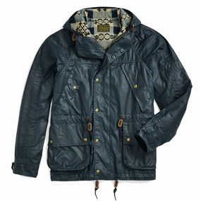 Rrl By Ralph Lauren Oilcloth Hooded Jacket Vintage Navy Clearance Alert Now Exclusive Deal Inside