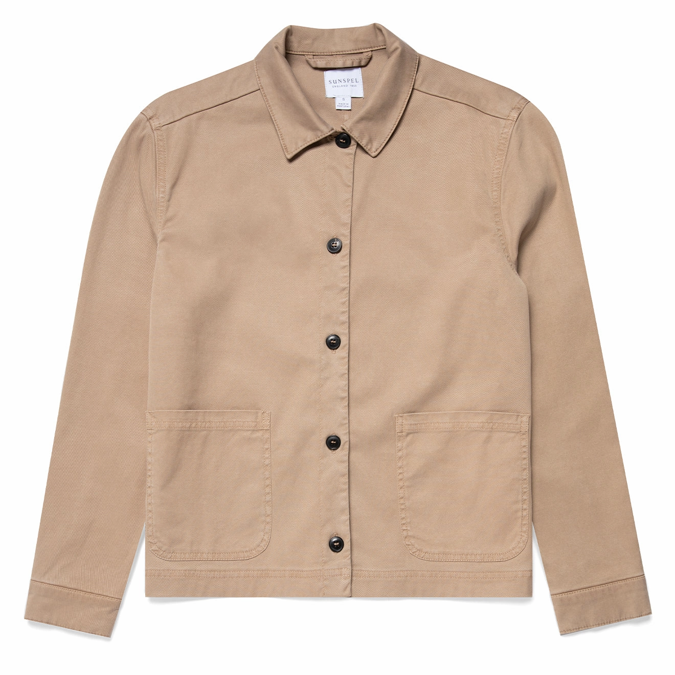 Sunspel Womens Twin Pocket Jacket Stone Hot Sale Frenzy