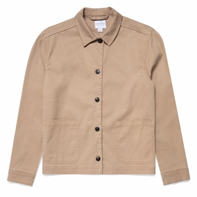 Weekend Specials Sunspel Womens Twin Pocket Jacket Stone