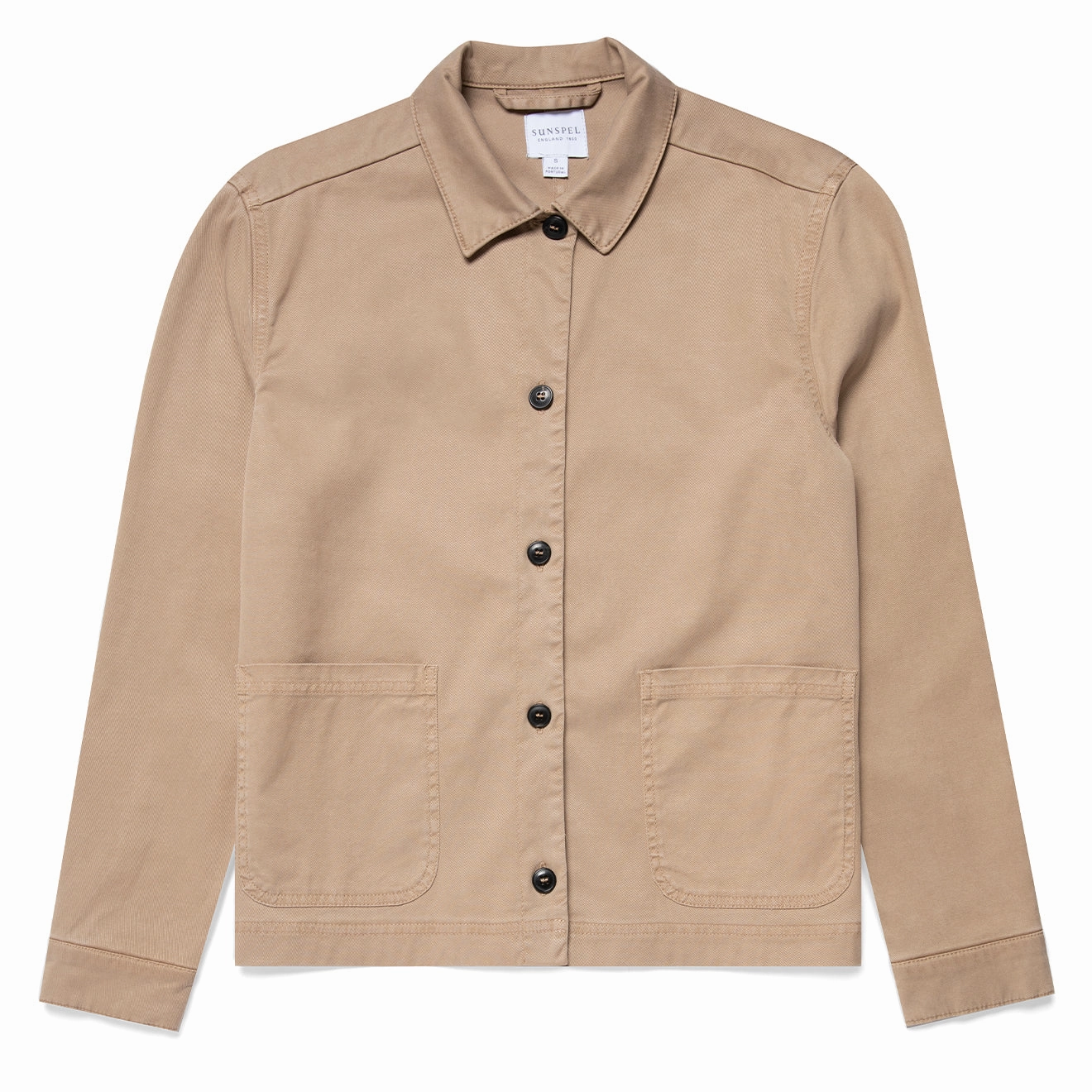 Sunspel Womens Twin Pocket Jacket Stone Online Exclusive Savings