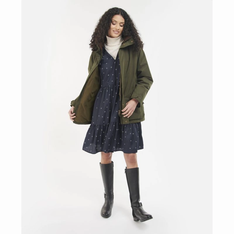 Dont Wait Save Today MustShop Sale Barbour Beaconsfield Waterproof Ladies Jacket - Olive