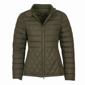 Barbour Esme Ladies Quilted Jacket - Olive Today Only Steal