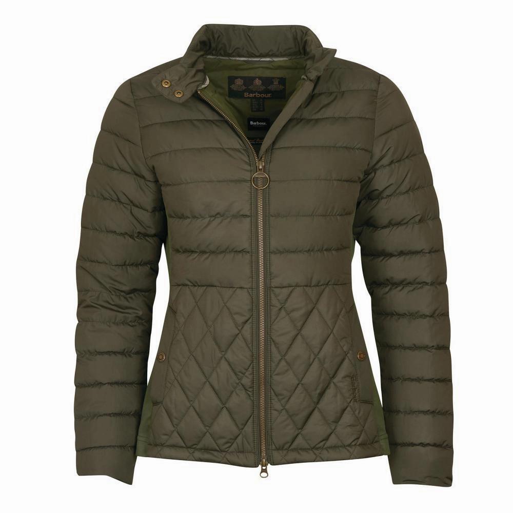 Barbour Esme Ladies Quilted Jacket - Olive Today Only Steal