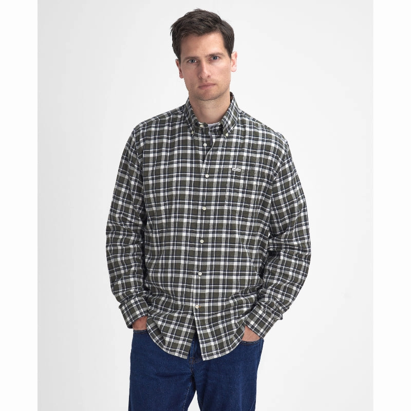 Best Seller Discount Barbour Turville Mens Regular Fit Shirt - Olive