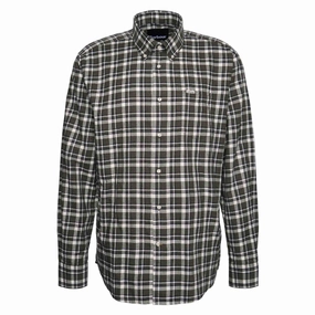 Steal Todays Offer Clearance Savings Now Barbour Turville Mens Regular Fit Shirt - Olive