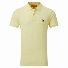 Deal Frenzy Today Dont Miss Out Schoffel St Ives Tailored Mens Polo Shirt  - Pale Lemon