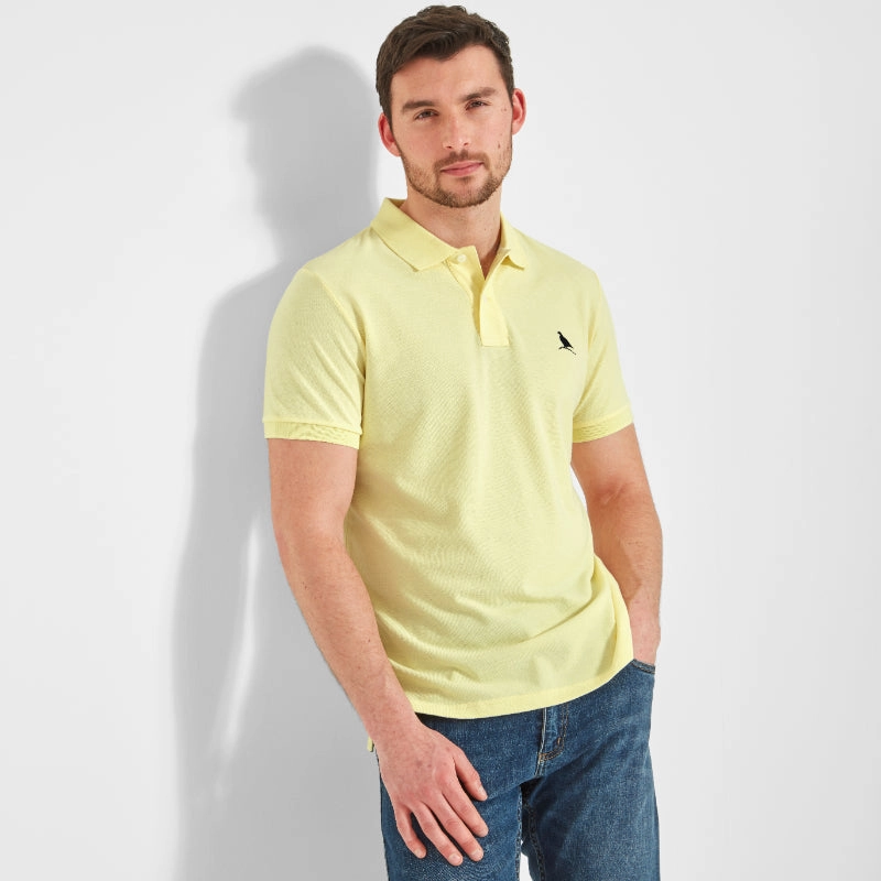 Sweet Deal Today Schoffel St Ives Tailored Mens Polo Shirt  - Pale Lemon
