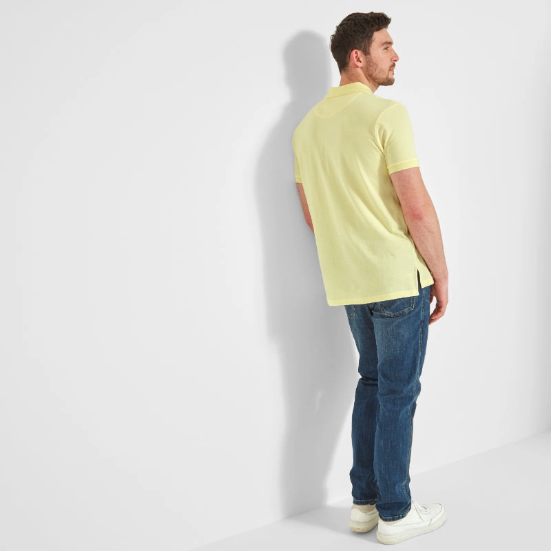 Big Savings Alert Schoffel St Ives Tailored Mens Polo Shirt  - Pale Lemon