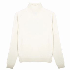 Sunspel Womens Merino Silk Roll Neck Sweater Ivory Dont Miss These Savings Grab Save Today