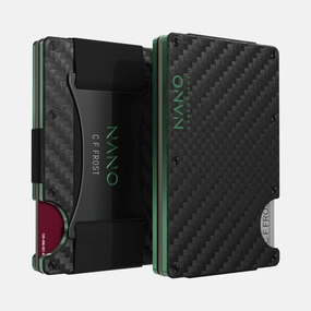 Todays Mega Savings Shop Grab Savings 005 Personalised Cash Strap Wallet (Stealth Black/Viper Green)