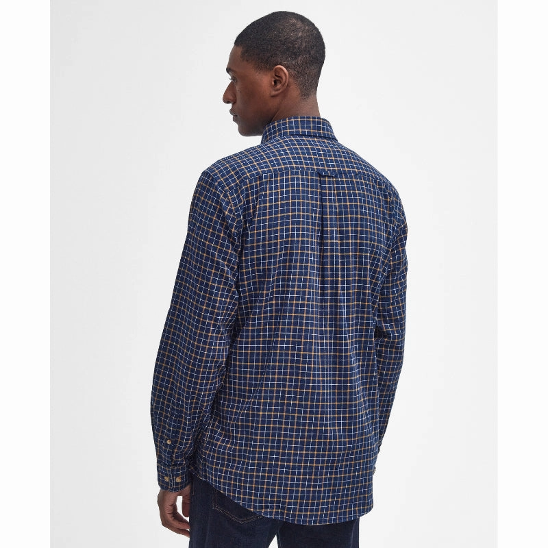 Hot Pick Deal Barbour Bank Tattersall Regular Fit Mens Shirt - Navy