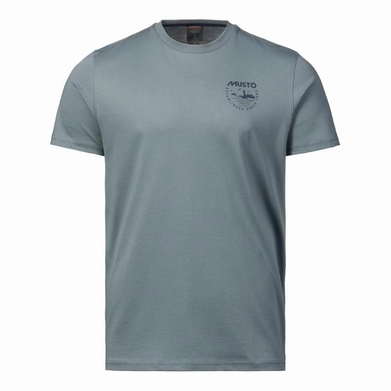 Trending Now Discount Daily Special Offer Musto Marina Ss Mens T-Shirt - Stormy Weather