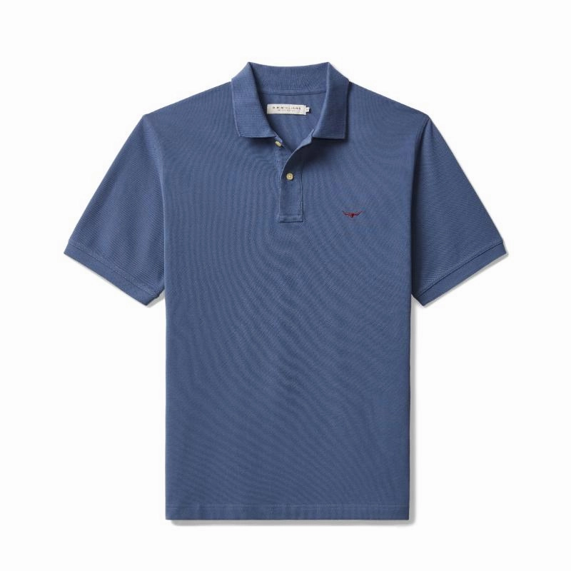 R.M.Williams Rod Mens Polo Shirt  - Blue Hot Pick Online Grab Your Deal Today