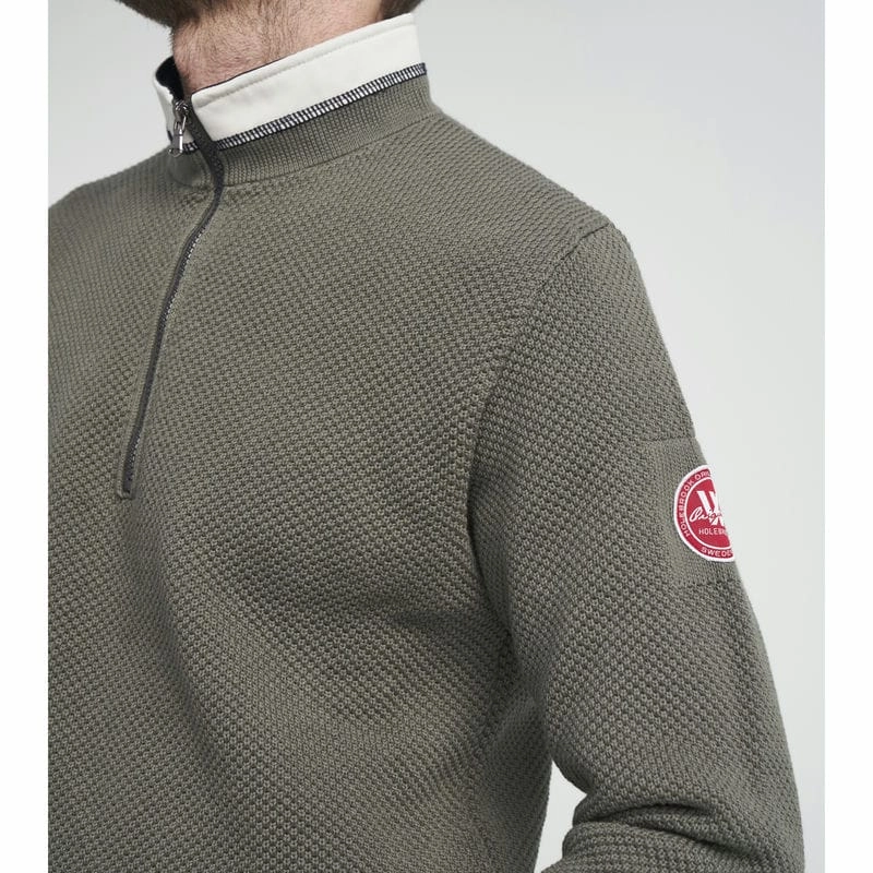 Flash Sale Now Holebrook Classic Windproof Mens 1/4 Zip Jumper - Dusty Olive
