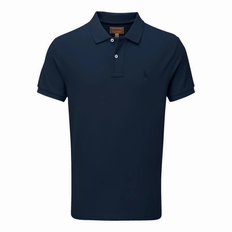 Limited Stock Deals Special Surprise Sale Schoffel St Ives Tailored Mens Polo Shirt - Navy