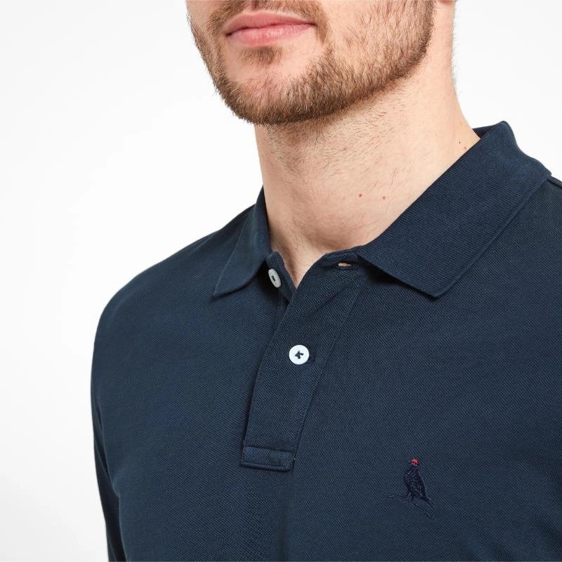 Schoffel St Ives Tailored Mens Polo Shirt - Navy Instant Savings Deal Todays Special Picks