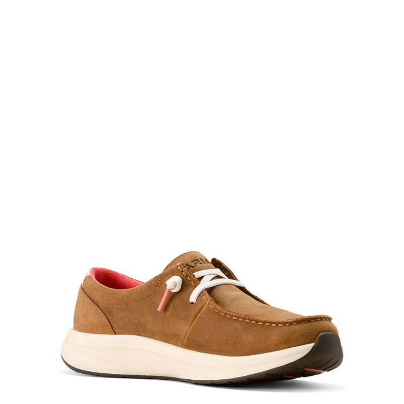 Biggest Savings Now Big Sale Today Ariat Buckeye H2O Ladies Waterproof Shoe - Weathered Honey