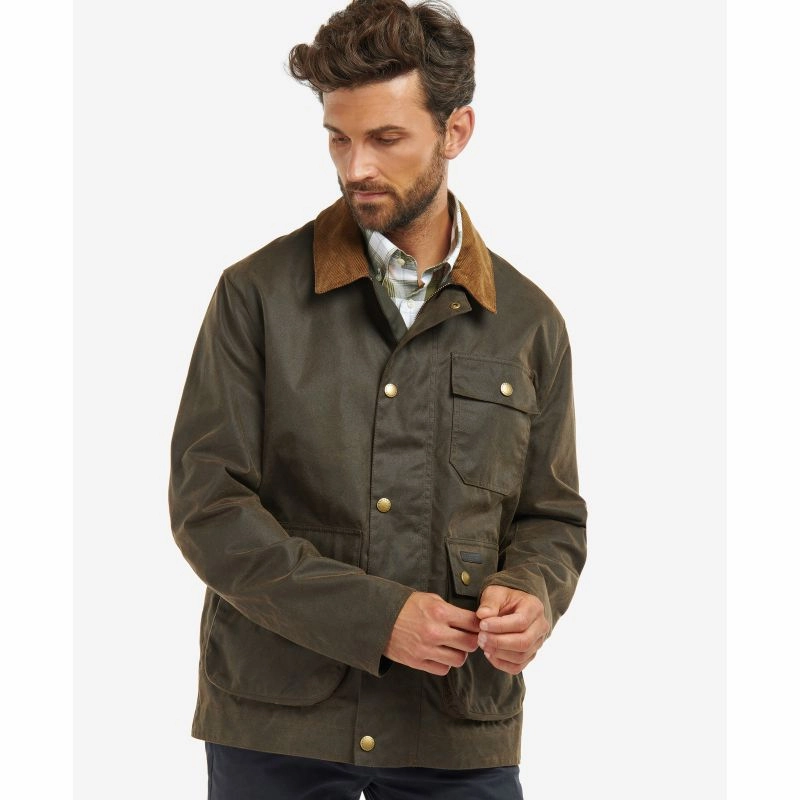 Barbour Meldon Mens Wax Jacket - Brown/Classic Tartan Special Offer Inside Todays Steal