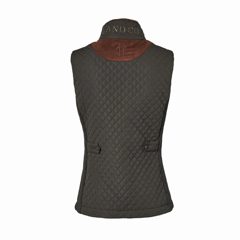 Holland Cooper Cambridge Ladies Gilet - Dark Olive Big Savings Alert Mega Hot Offer