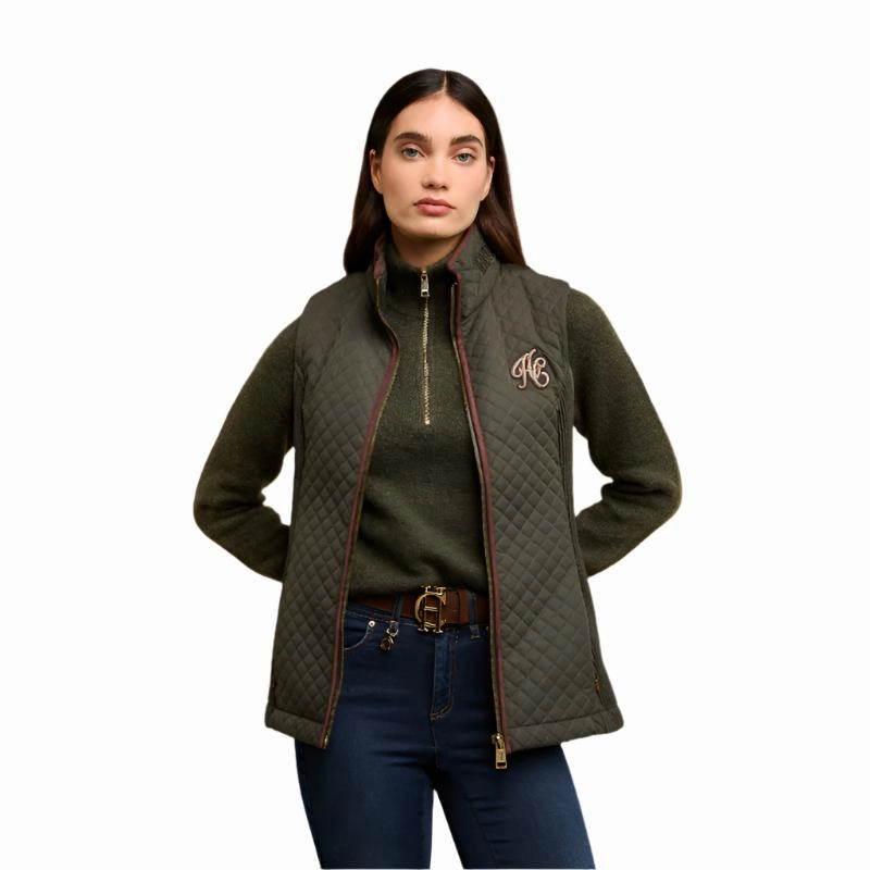 Holland Cooper Cambridge Ladies Gilet - Dark Olive Sweet Deal Inside