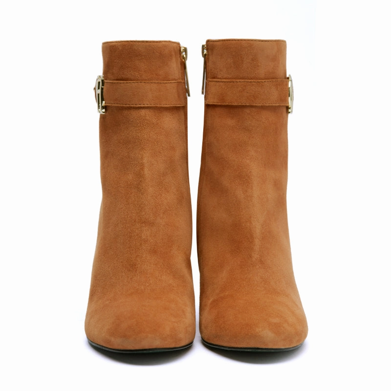 Deal Frenzy Today Holland Cooper Mayfair Suede Ladies Ankle Boots - Tan