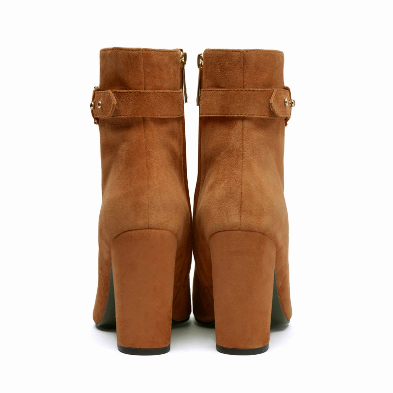 Holland Cooper Mayfair Suede Ladies Ankle Boots - Tan Big Price Drop Price Drop Alert