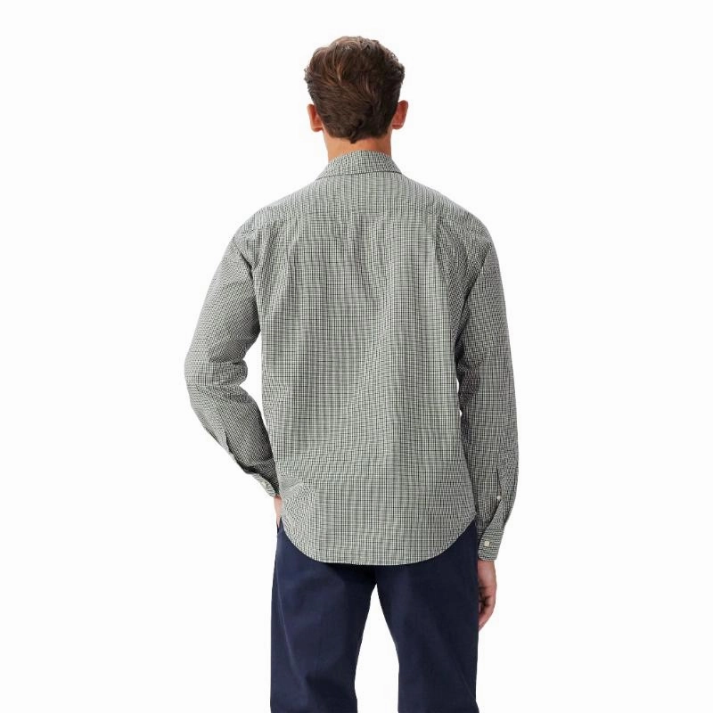 R.M.Williams Quinn Classic Fit Poplin Mens Shirt - White Navy Green Instant Deal Today Best Deal Online
