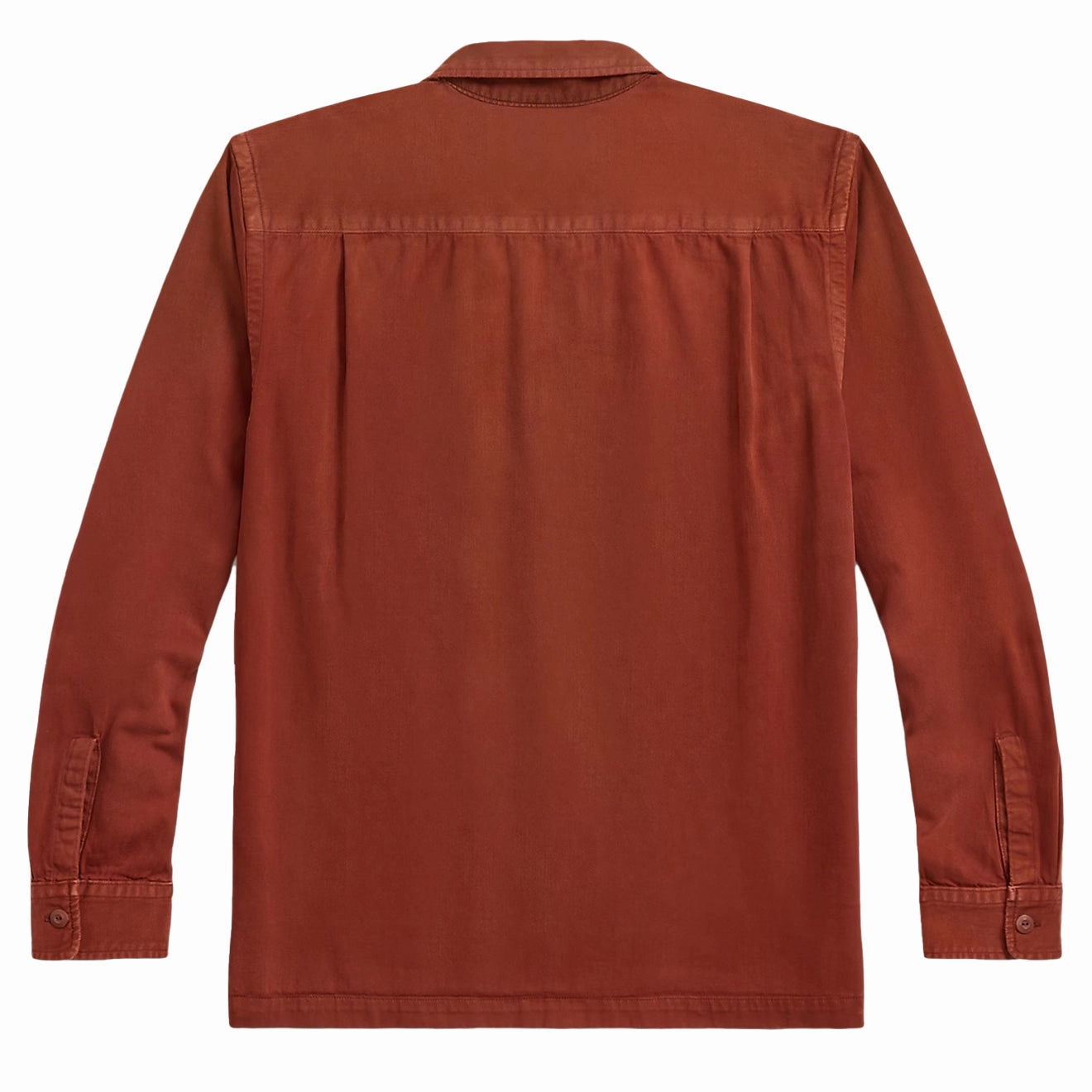 Rrl By Ralph Lauren Holmes Camp Long Sleeve Sport Shirt Brick Hot Offer Event Todays Best Deal