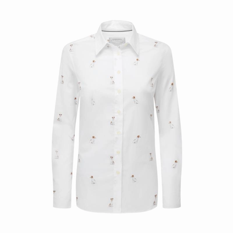 Instant Hot Deal Clearance Alert Now Schoffel Ladies Norfolk Shirt - Jack Russel Print