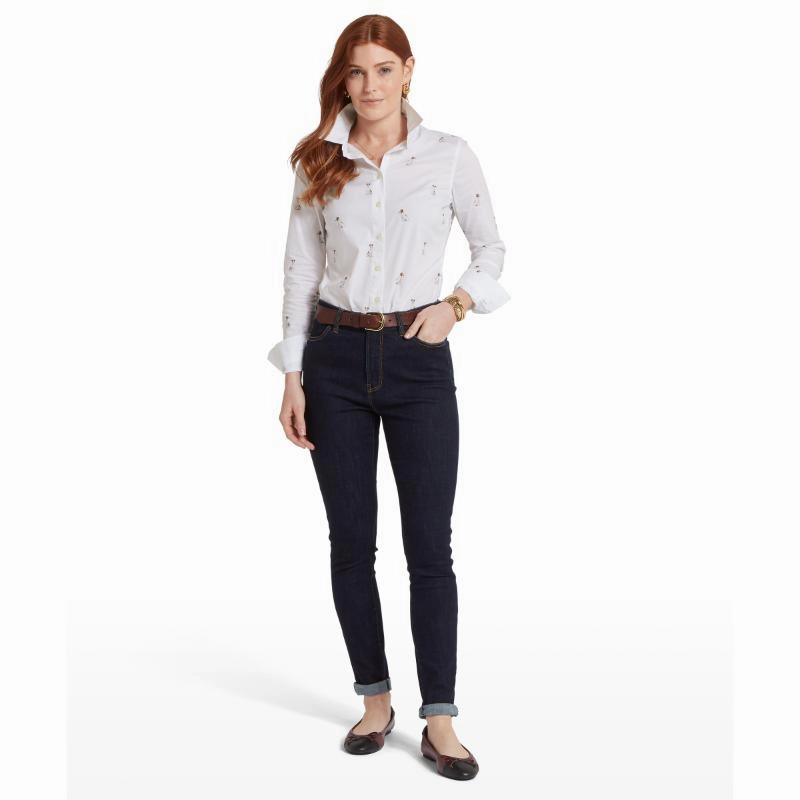Shop Now Save Limited Offer Alert Schoffel Ladies Norfolk Shirt - Jack Russel Print