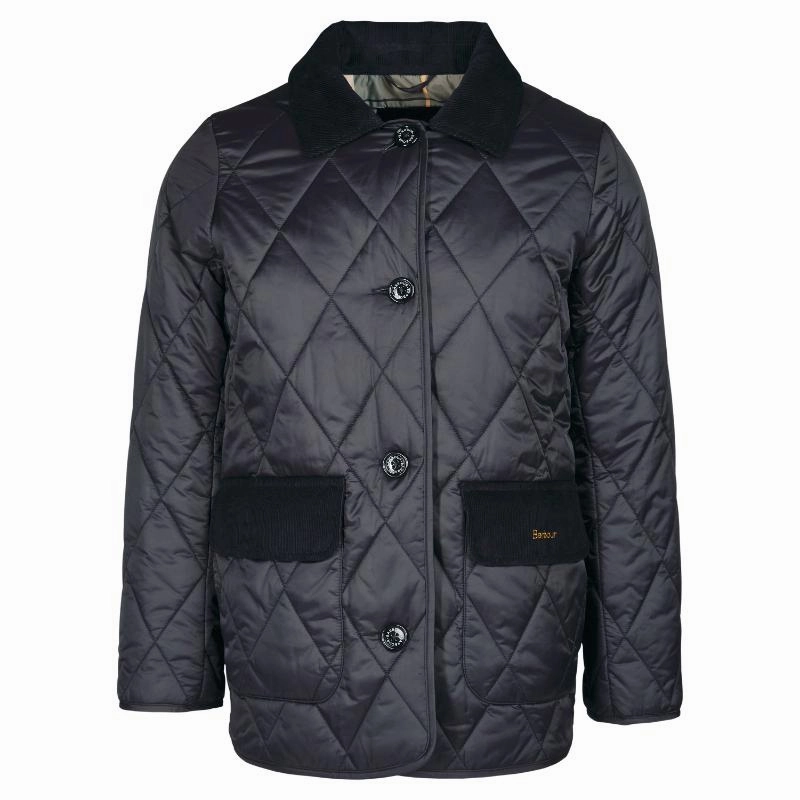 Barbour Bragar Ladies Quilted Jacket - Black/Ancient Limited Time Steal Price Drop Alert