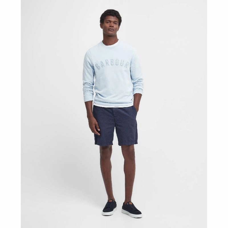 Barbour Wash Prep Logo Mens Sweatshirt - Niagara Mist Limited Time Sale Grab Todays Deal