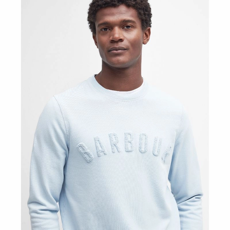 Barbour Wash Prep Logo Mens Sweatshirt - Niagara Mist Hot Item Clearance