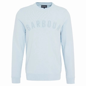Barbour Wash Prep Logo Mens Sweatshirt - Niagara Mist Today Only Offer Limited Edition Offer