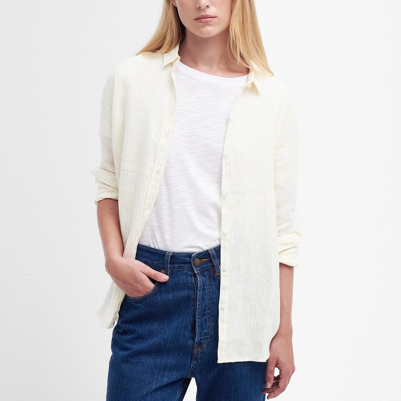 Barbour Womens Marine Relaxed Shirt Lemonade Clearance Sale MustHave Deal