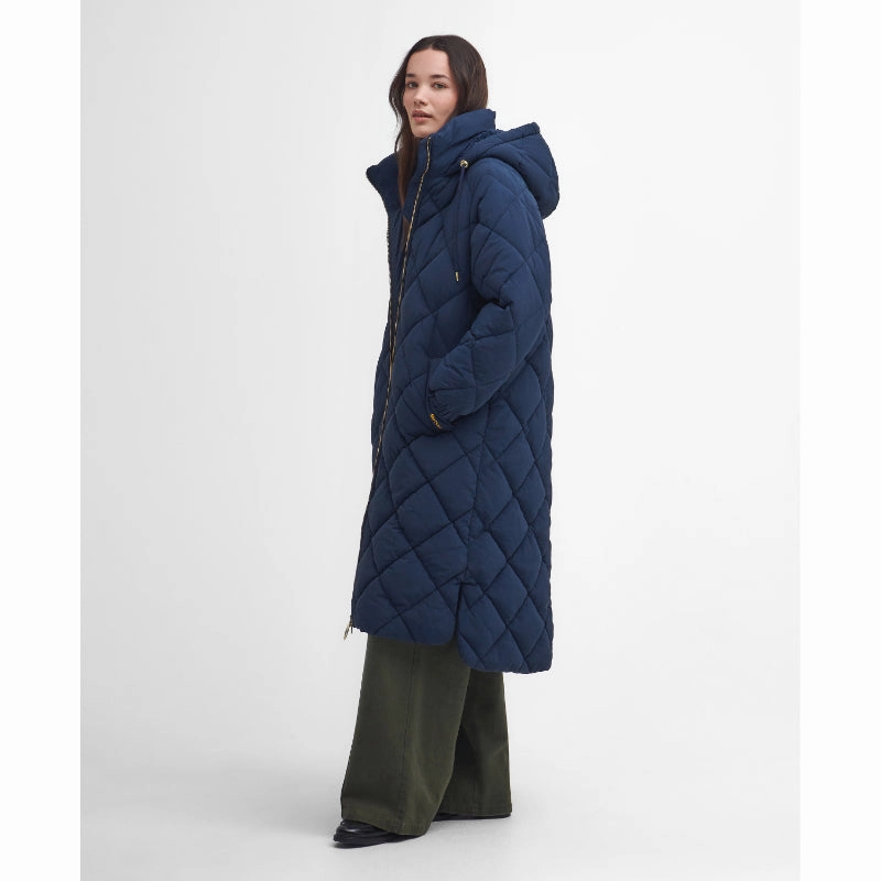 Barbour Kirkton Ladies Puffer Jacket - Navy/Classic Today Only Steal Special Price Offer