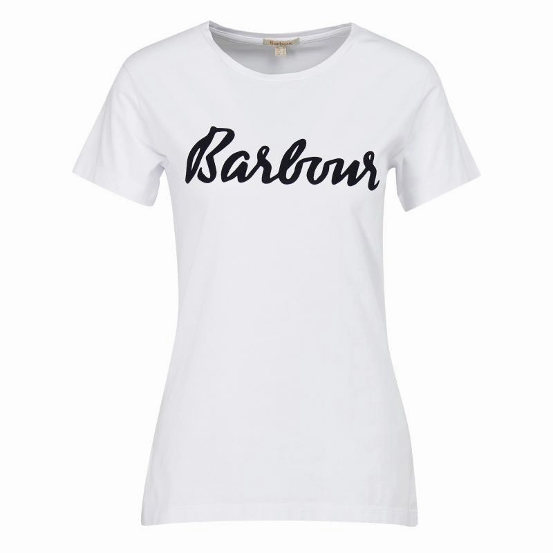 Barbour Otterburn Ladies T-Shirt - White/Navy MustHave Items Trending Offer Today