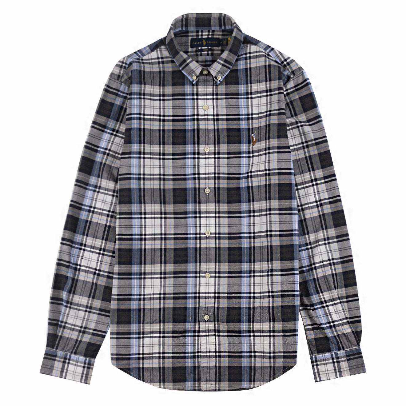 Polo Ralph Lauren L/S Classic Oxford Sports Shirt S/F Grey Heather / Blue Flash Pick Today
