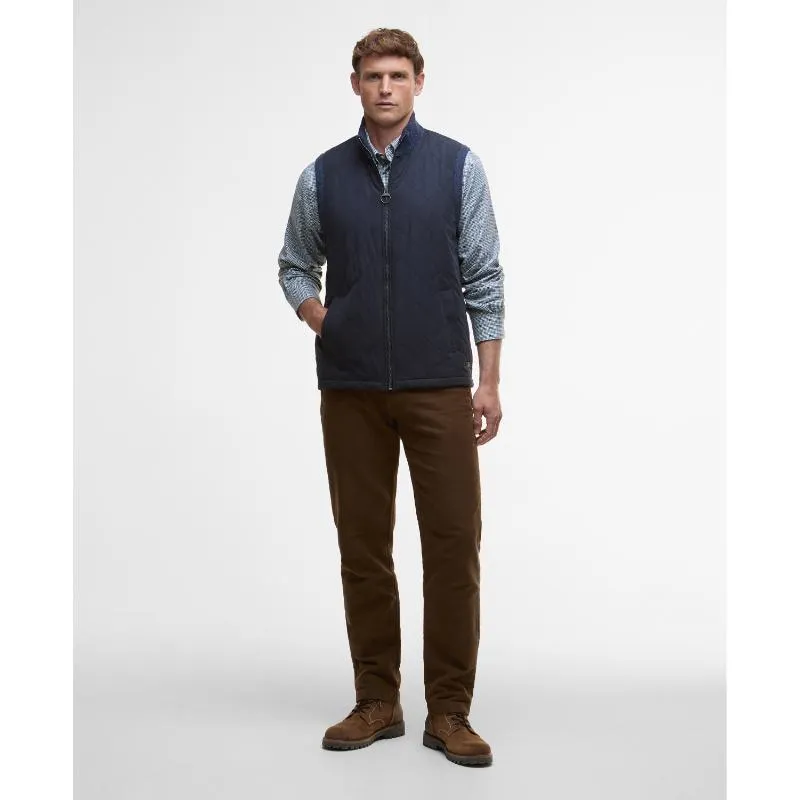 Barbour Shoveler Mens Knitted Gilet - Navy Online Exclusive Offer Deal of the Day