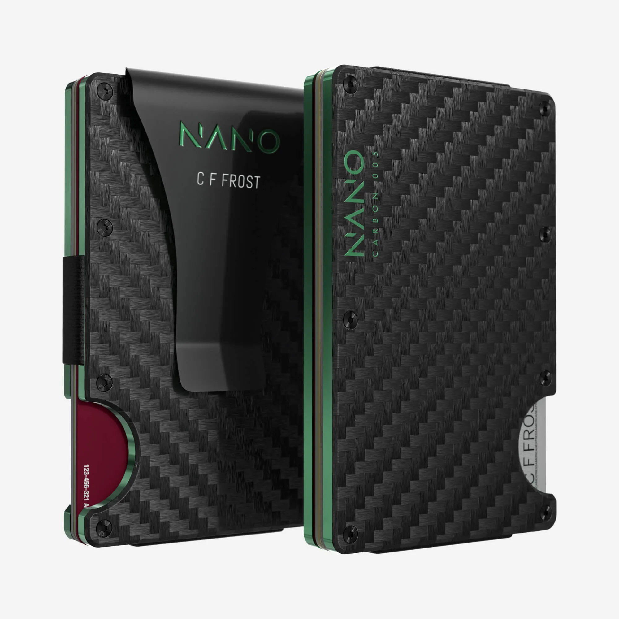 005 Personalised Money Clip Wallet (Stealth Black/Viper Green) Trending Now Discount
