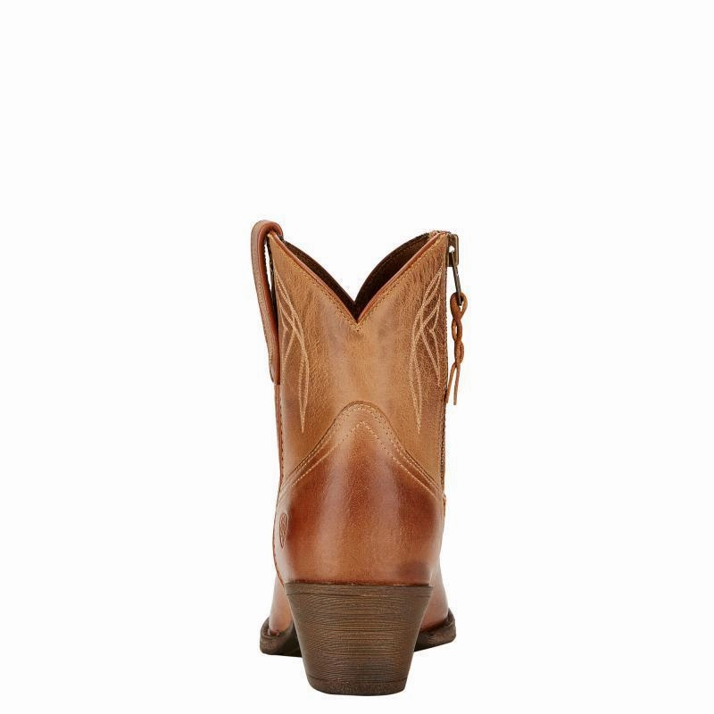 Limited Time Sale Flash Deal Today Ariat Darlin Ladies Western Ankle Boot - Burnt Sugar