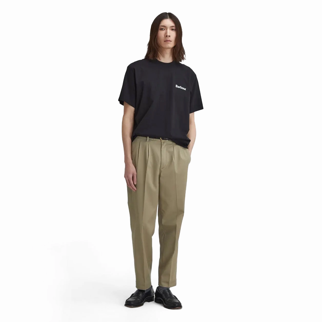 Barbour Bowery Oversized Graphic T-Shirt Black Sale Ending Soon Weekend Specials